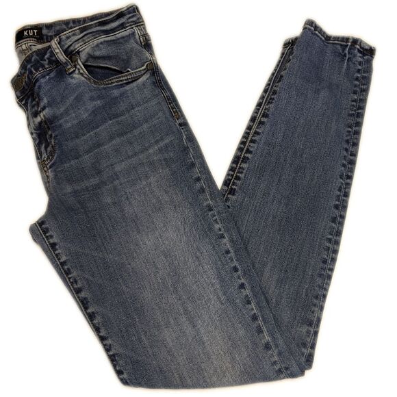 Kut from the Kloth Mia high rise skinny, 90% cotton denim jeans, sz 8 - Picture 1 of 11